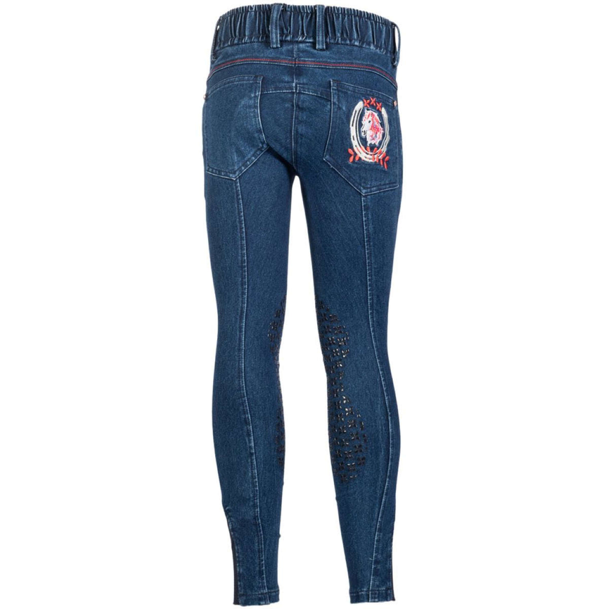 HKM Reithose Aymee Denim Knie Grip Dunkel blau