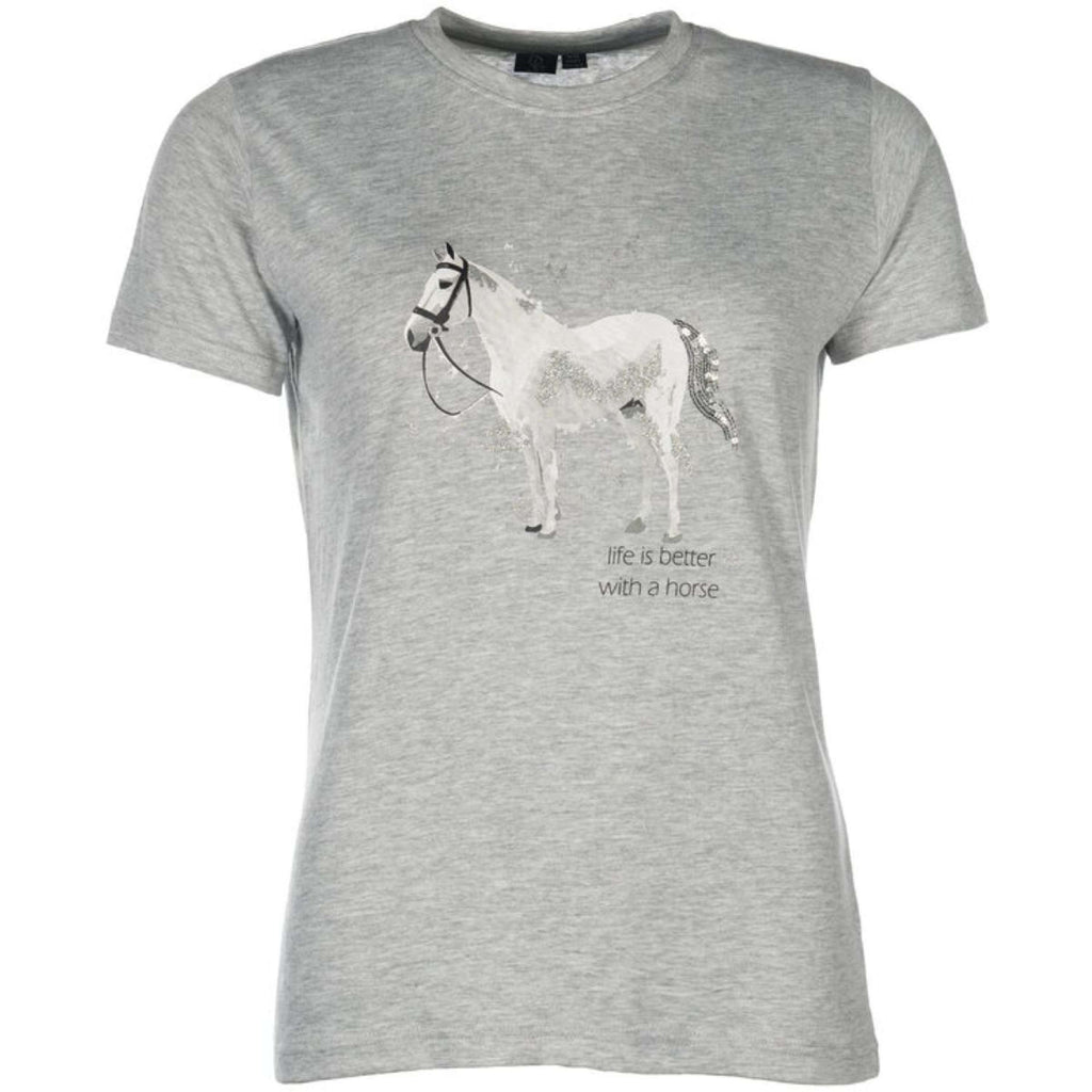 HKM T-Shirt Sparkle Grau Meliert