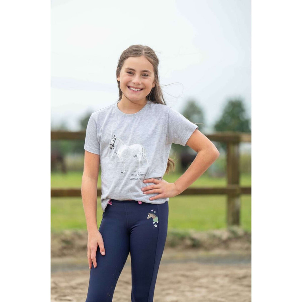 HKM T-Shirt Sparkle Grau Meliert