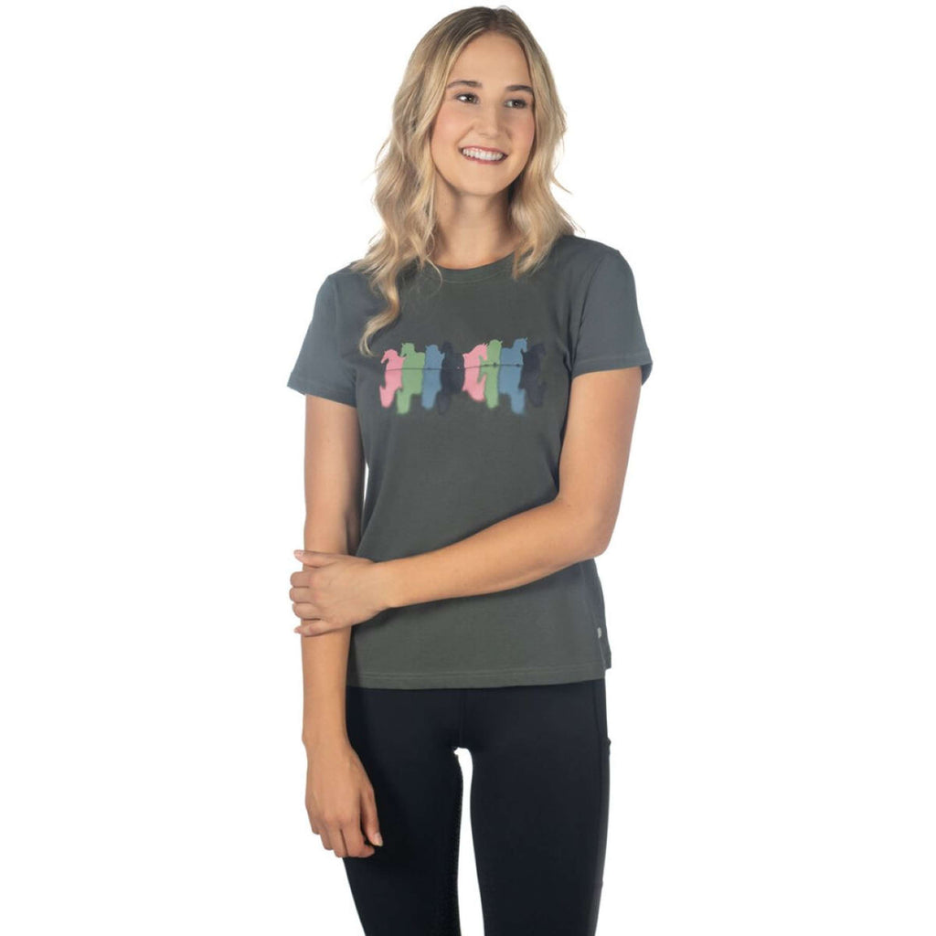 HKM T-Shirt Mirror Graugrün