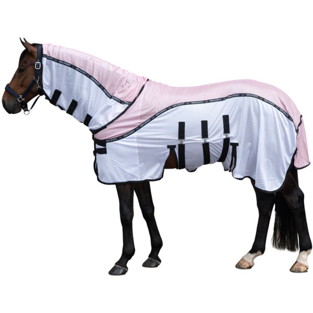 HKM Fliegendecke Light Rosa/Weiß