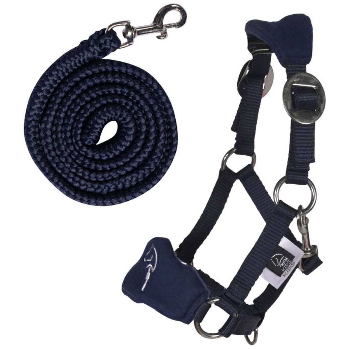 HKM Fleece Halfter Hobby Horsing Blau