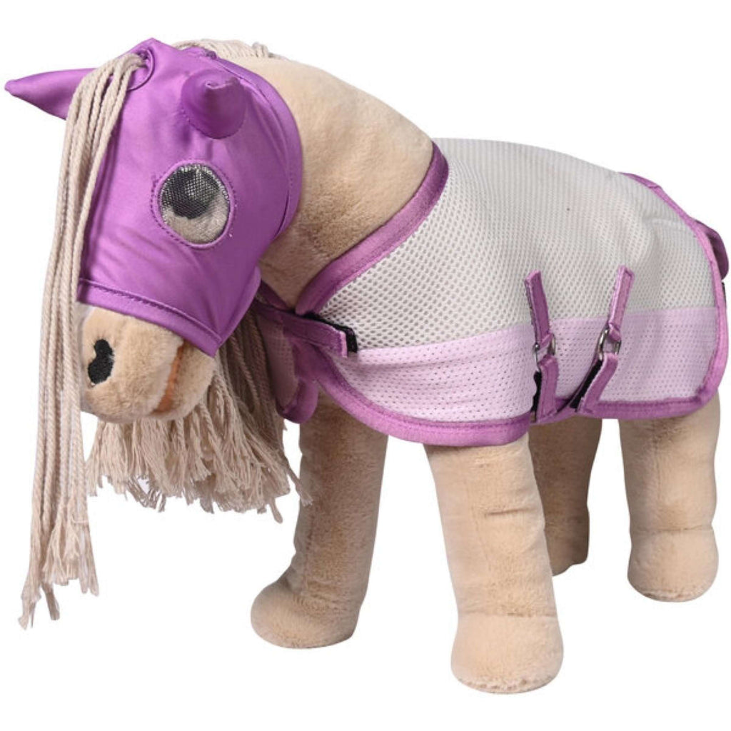 HKM Fliegenmaske Cuddle Horse Hellrosa