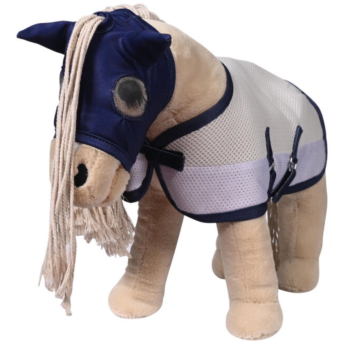 HKM Fliegenmaske Cuddle Horse Grau/Blau