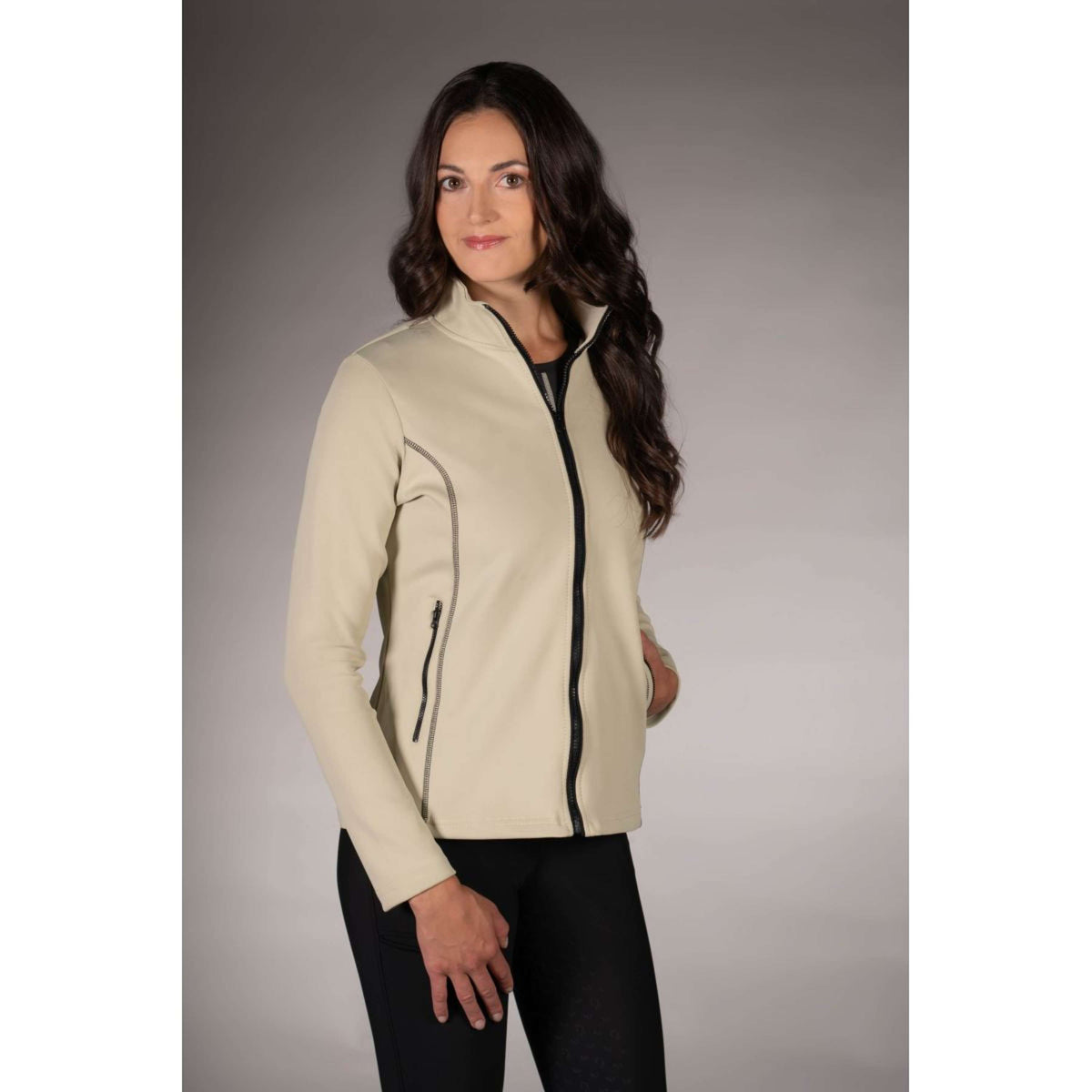 Lauria Garrelli Fleecejacke Limone Grau/Beige