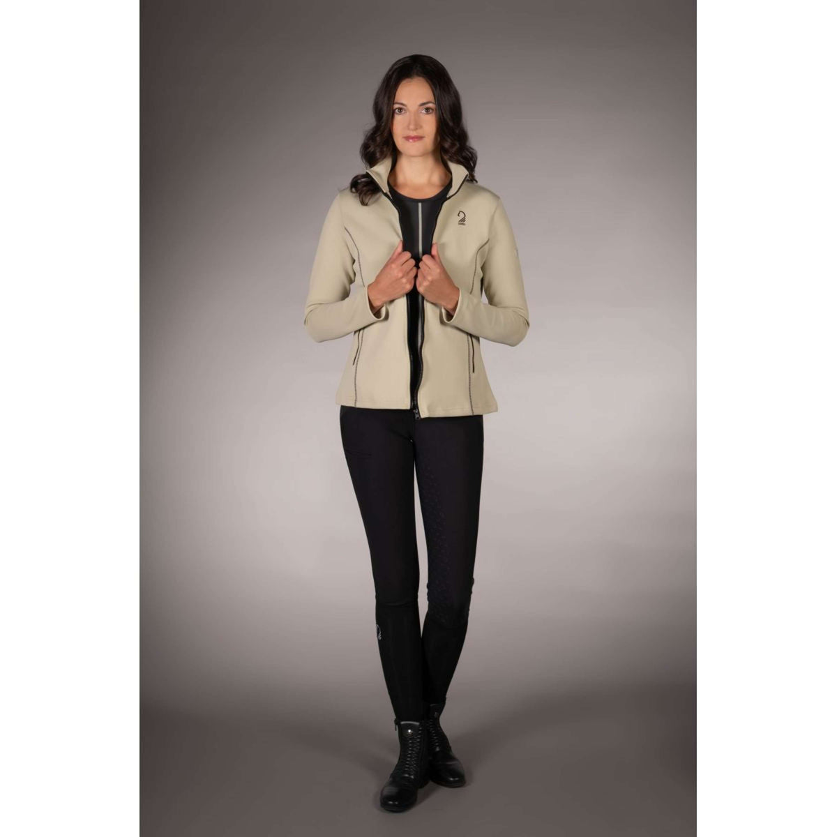 Lauria Garrelli Fleecejacke Limone Grau/Beige