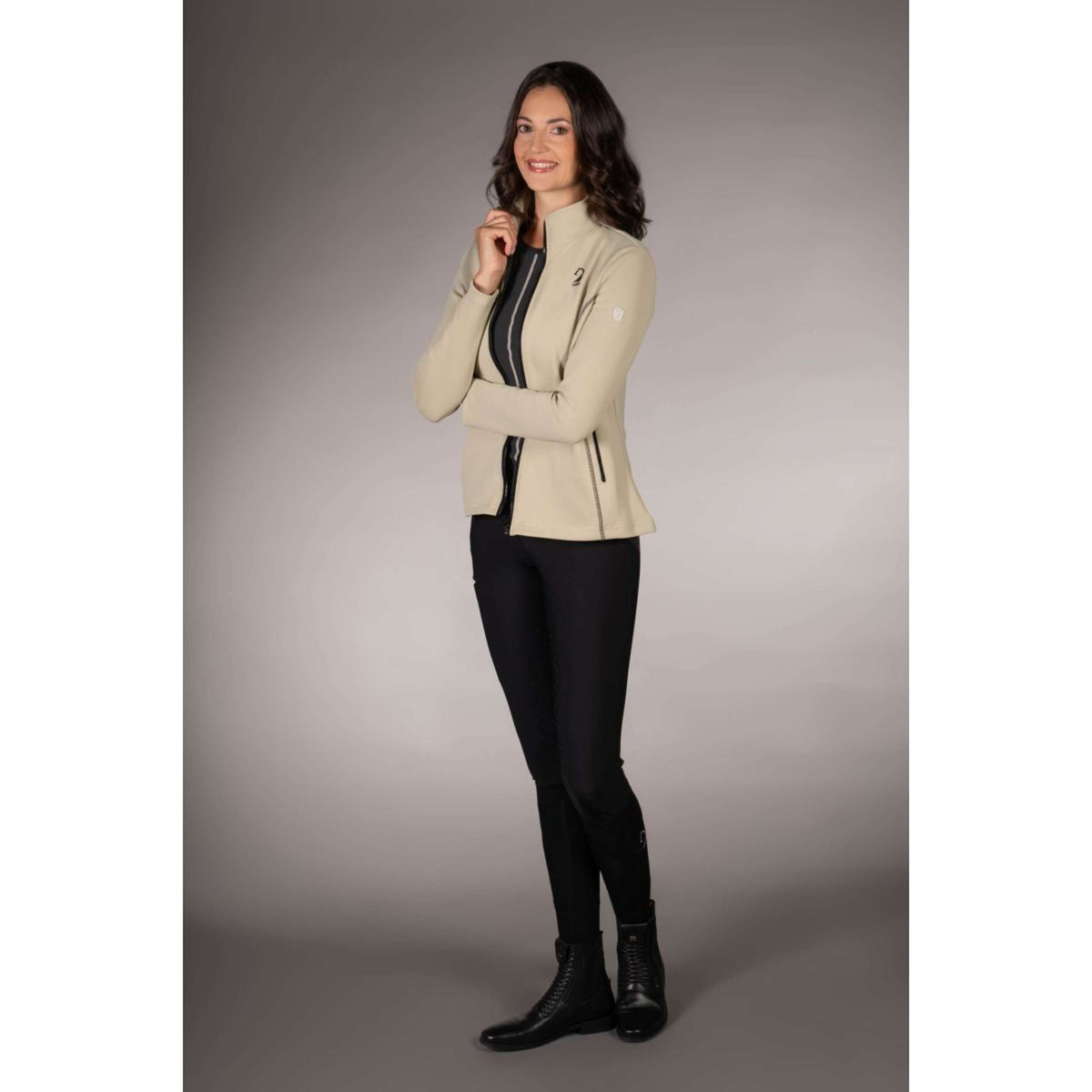 Lauria Garrelli Fleecejacke Limone Grau/Beige