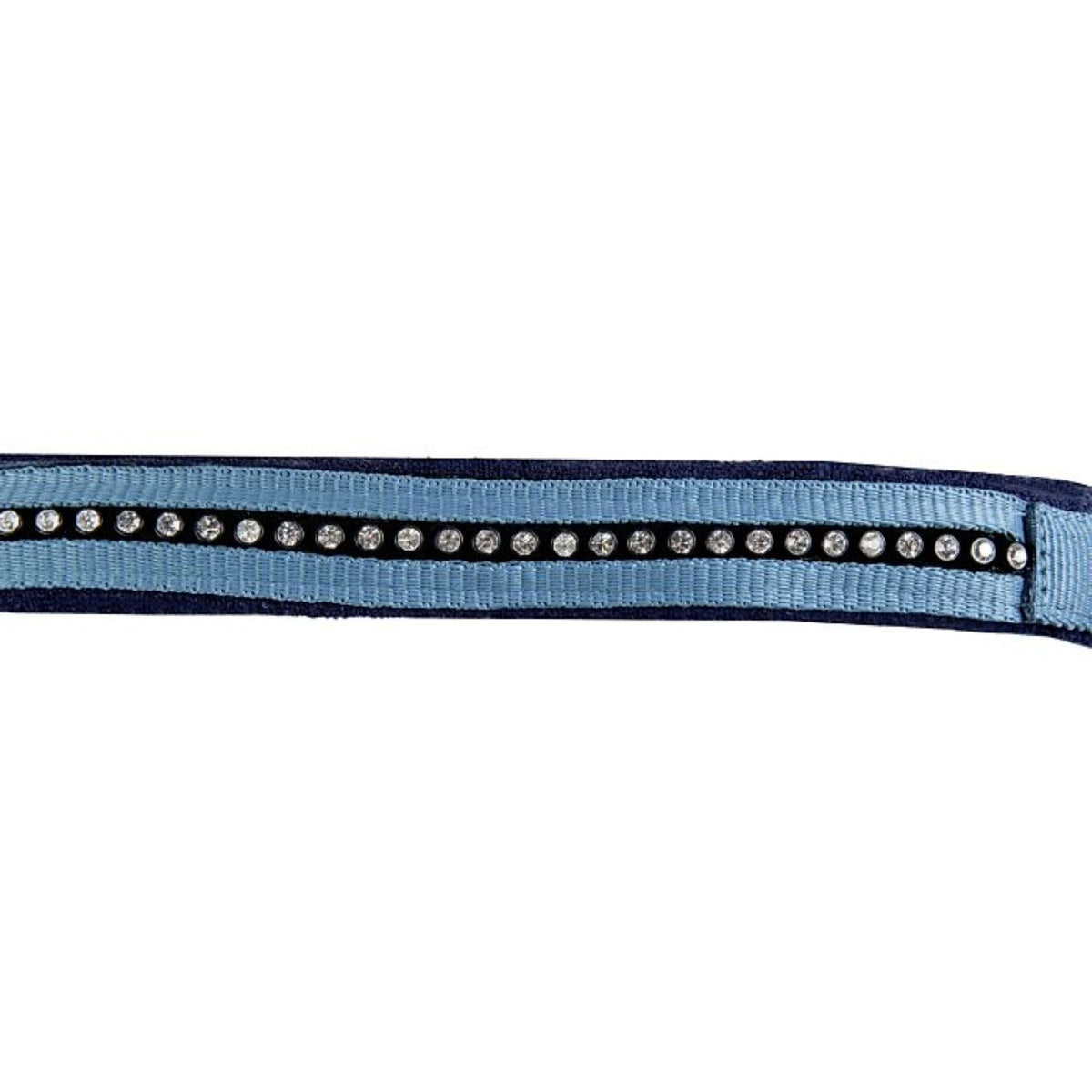 HKM Halfterset Crystal, weich unterlegt Petrol Navy