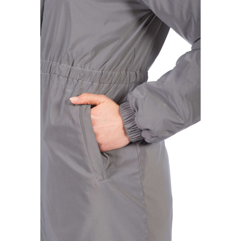 HKM Lange Regenjacke Washington Grau/Silber