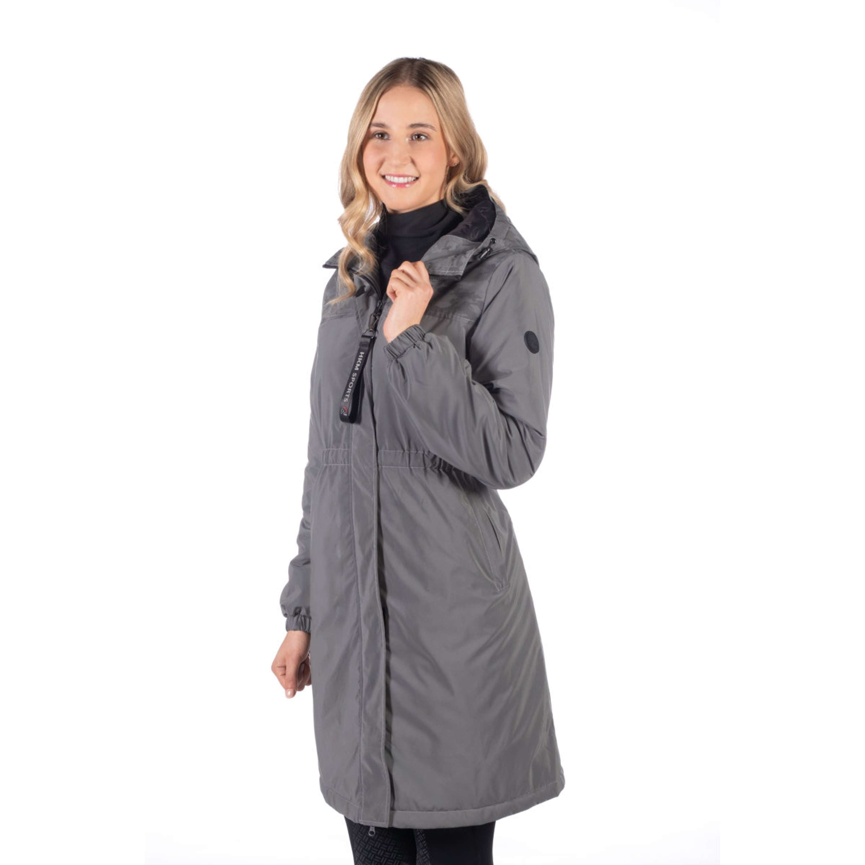 HKM Lange Regenjacke Washington Grau/Silber