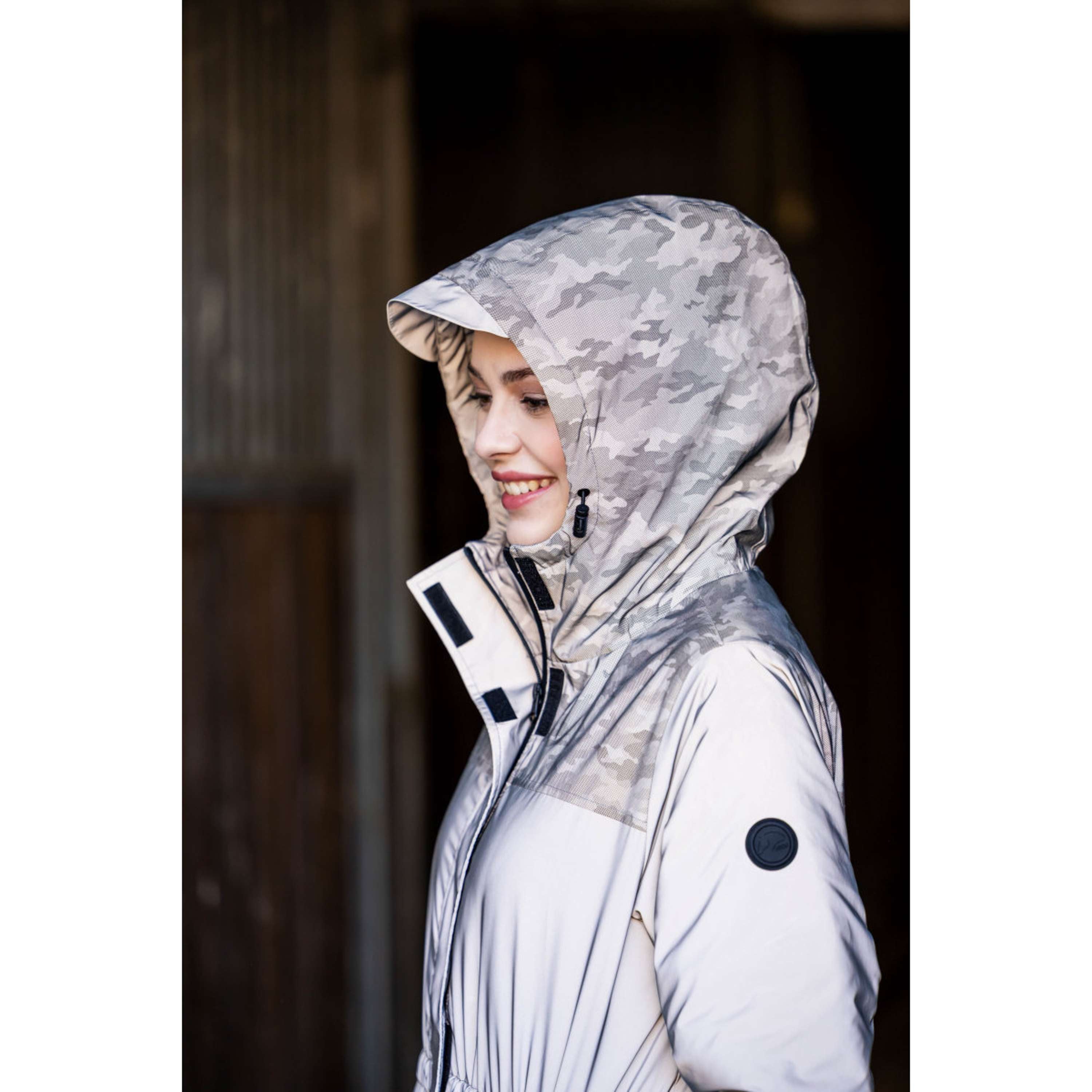 HKM Lange Regenjacke Washington Grau/Silber