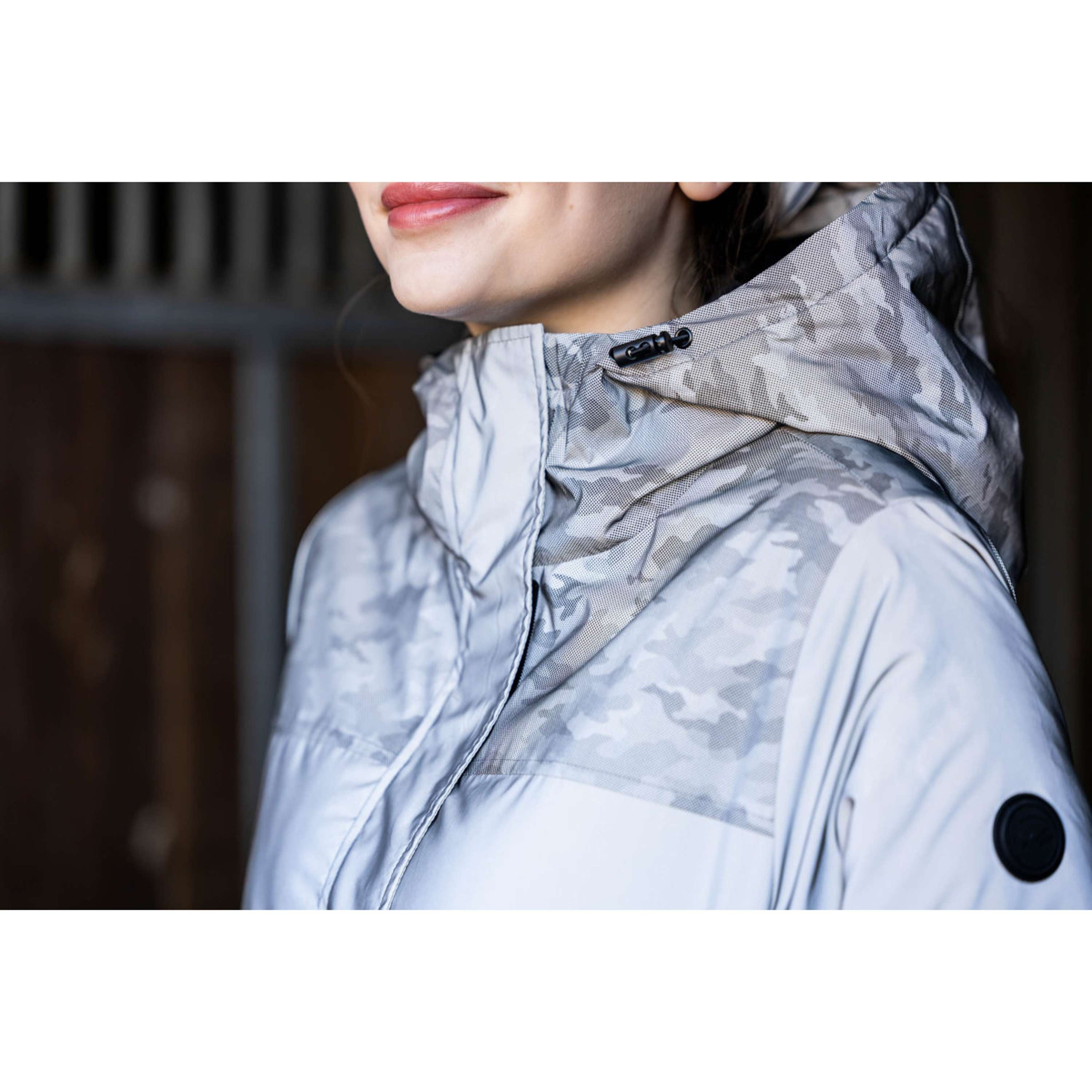 HKM Lange Regenjacke Washington Grau/Silber