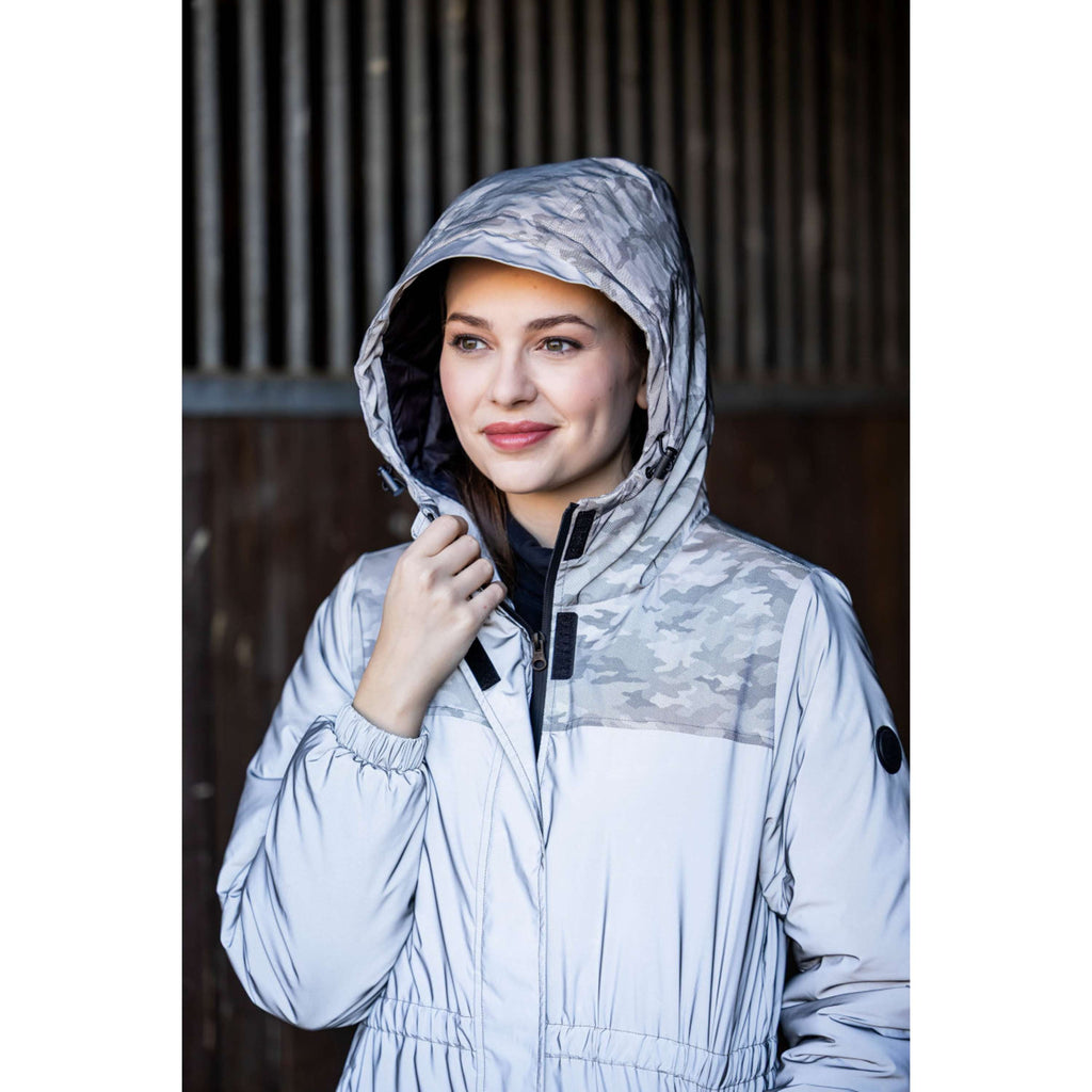 HKM Lange Regenjacke Washington Grau/Silber