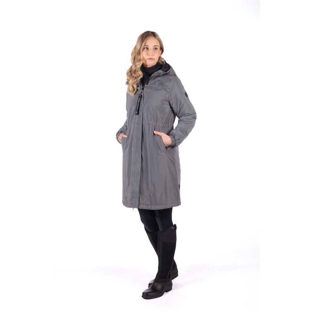 HKM Lange Regenjacke Washington Grau/Silber