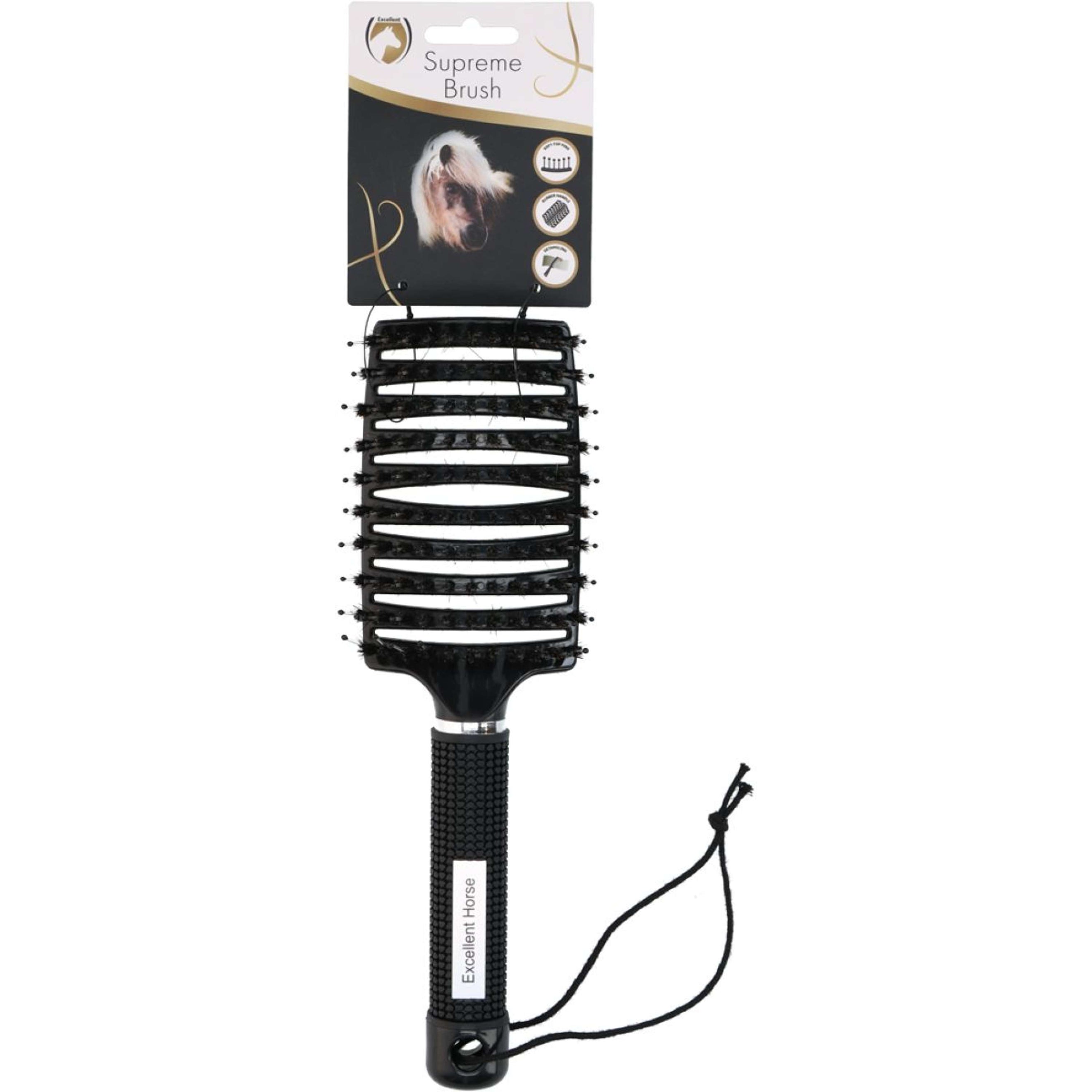 Excellent Mähnen & Schweifbürste Horse Supreme Schwarz Excellent Mähnen & Schweifbürste Horse Supreme Schwarz