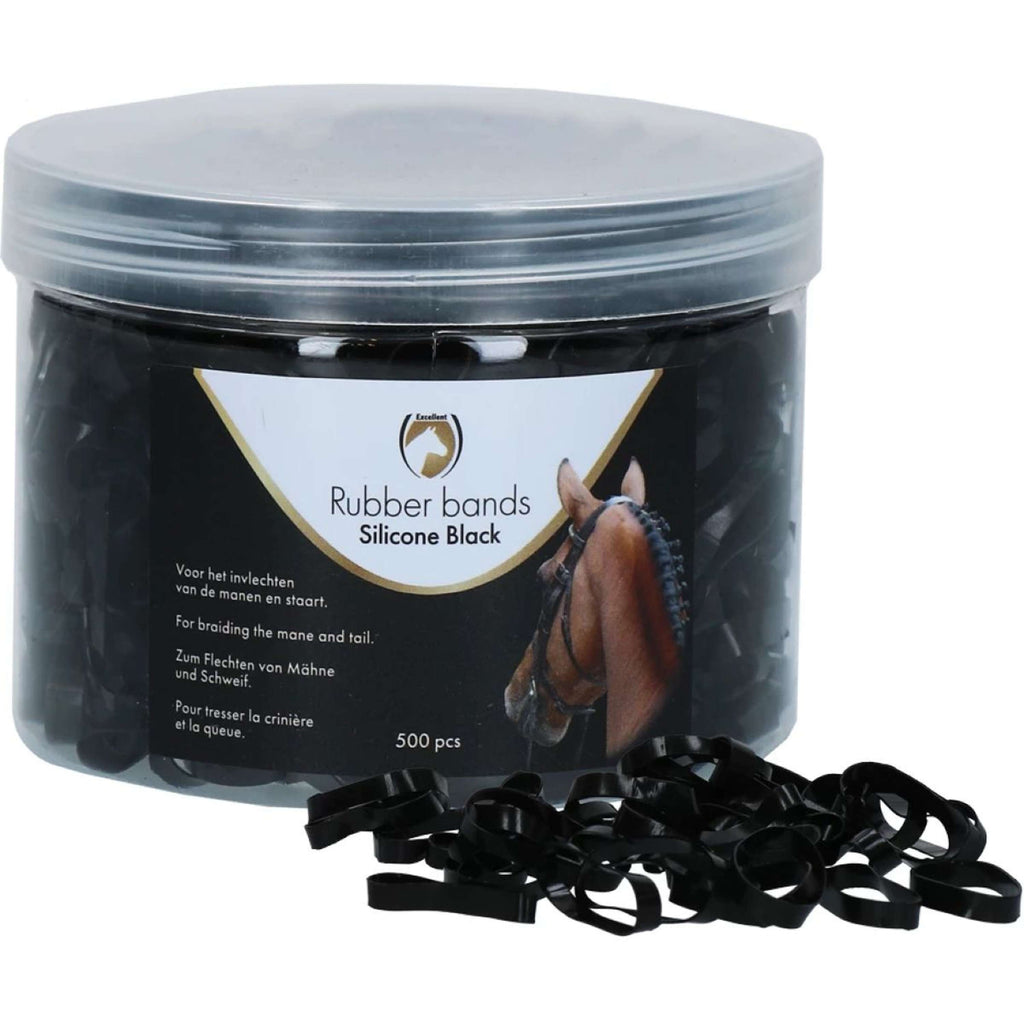 Excellent Horse Einflechtgummis Schwarz