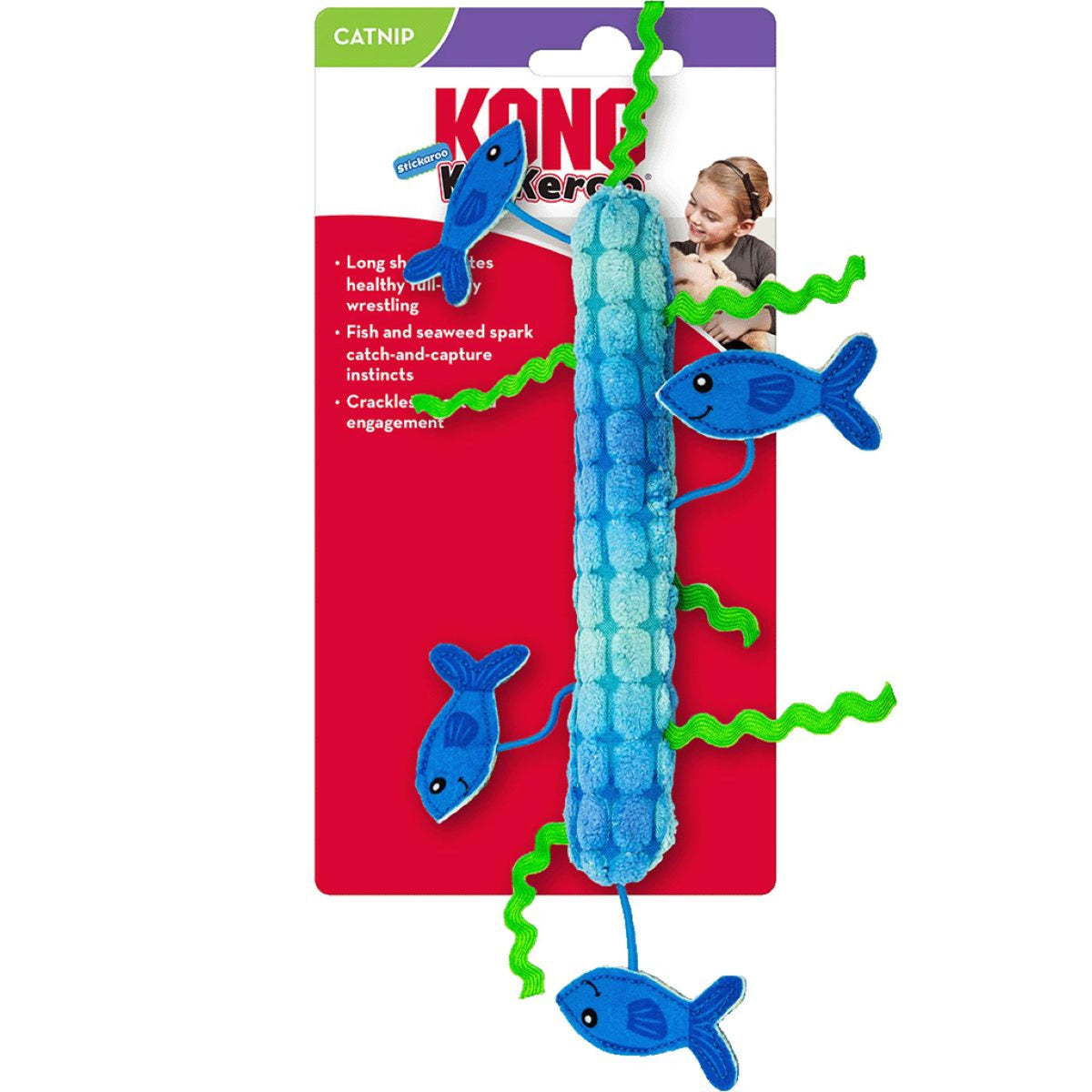 KONG Katzenspielzeug Kickeroo Stickaroo