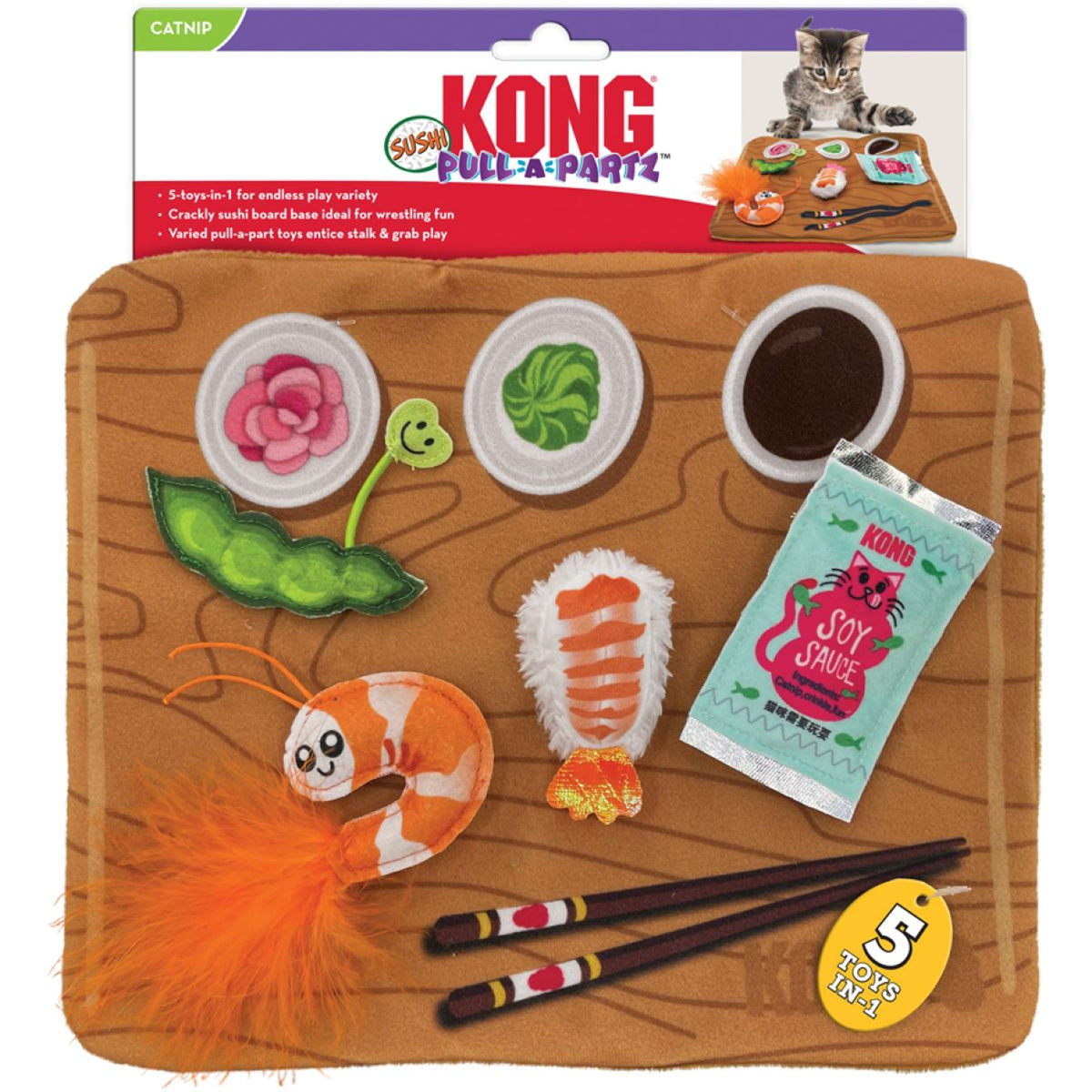 KONG Denkspielzeug Pull-A-Partz Sushi