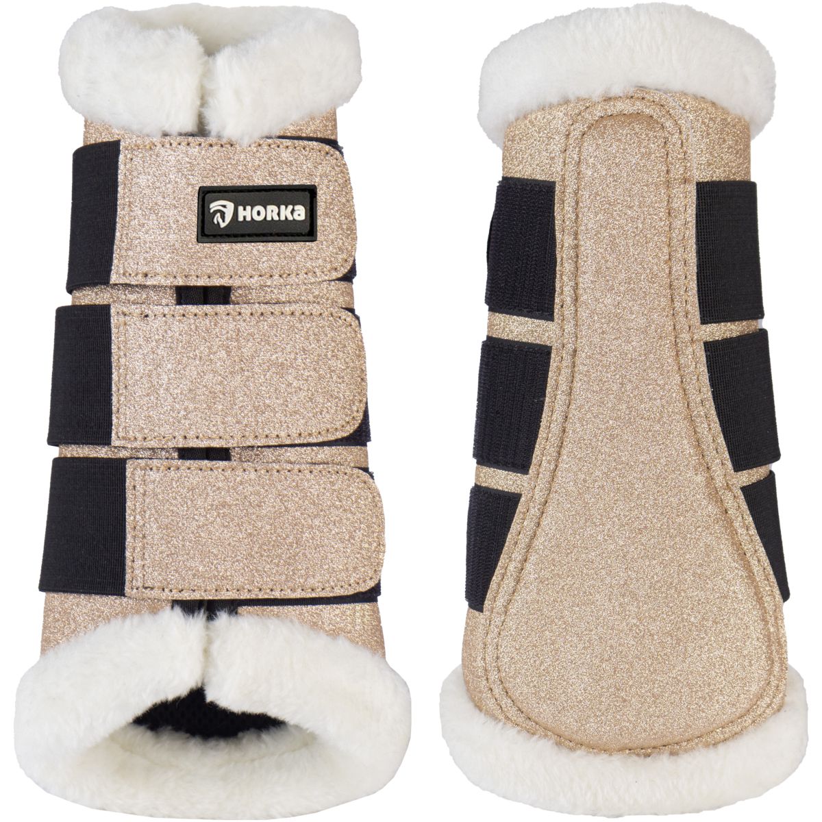 HORKA Gamaschen Glitter Roségold