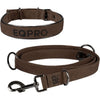 EQPRO Halsband und Leine Softshell Schokolade