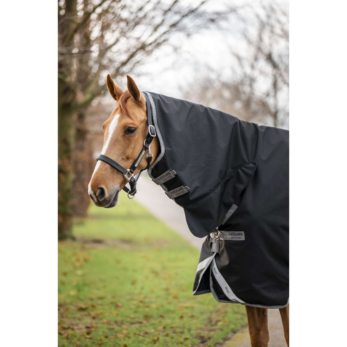 Amigo Turnout Rug Integrated 1200D 150g Black/Titanium Grey/Silver
