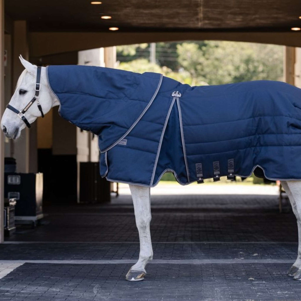 Rambo Optimo Stalldecke Plus 400g Navy/Thunderstorm Grey/Silver