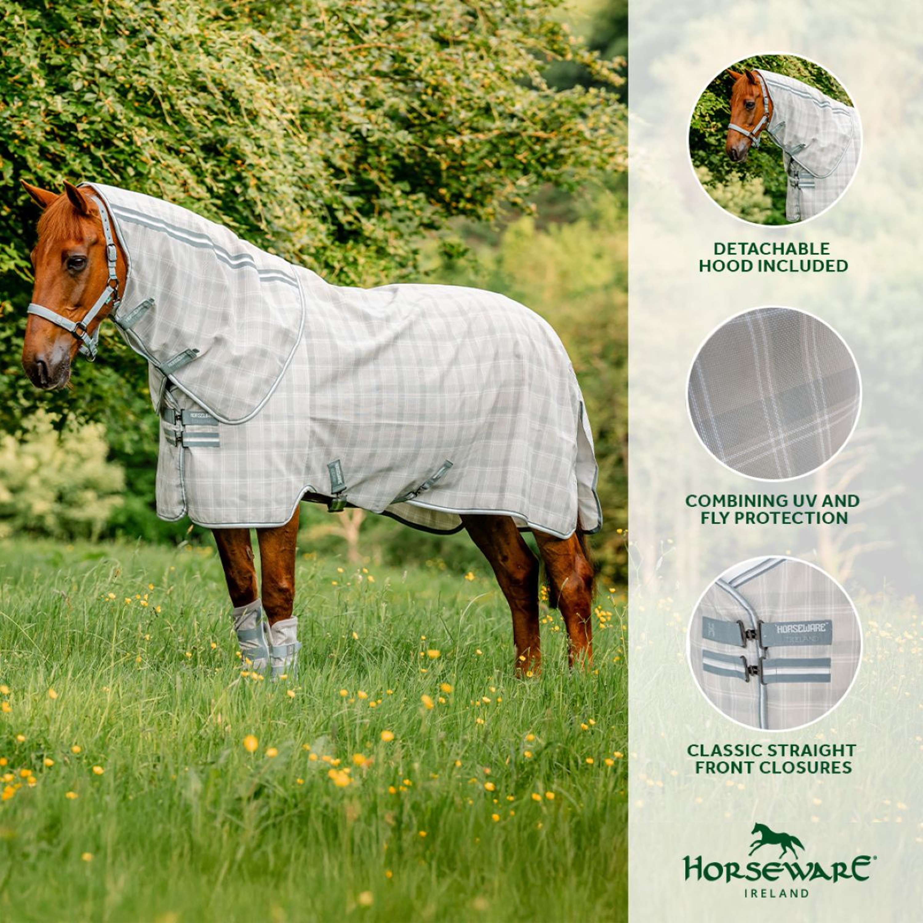 Horseware Fliegendecke Newmarket Plus Witney Charcoal