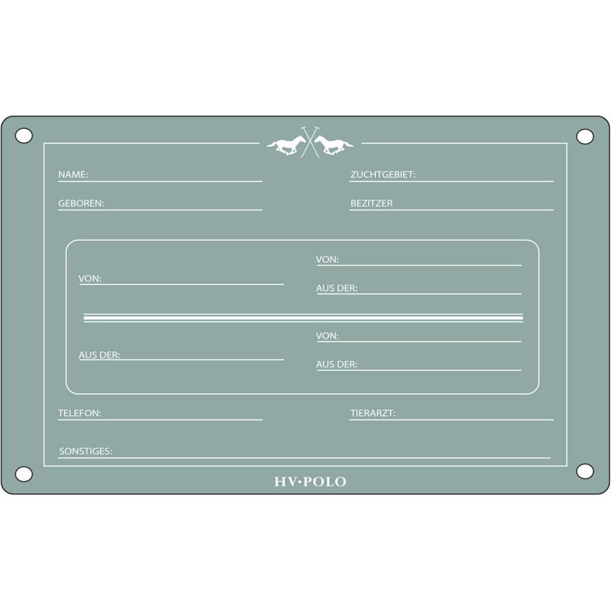 HV Polo Boxenschild HVPPolo Deutsch Aqua Sky