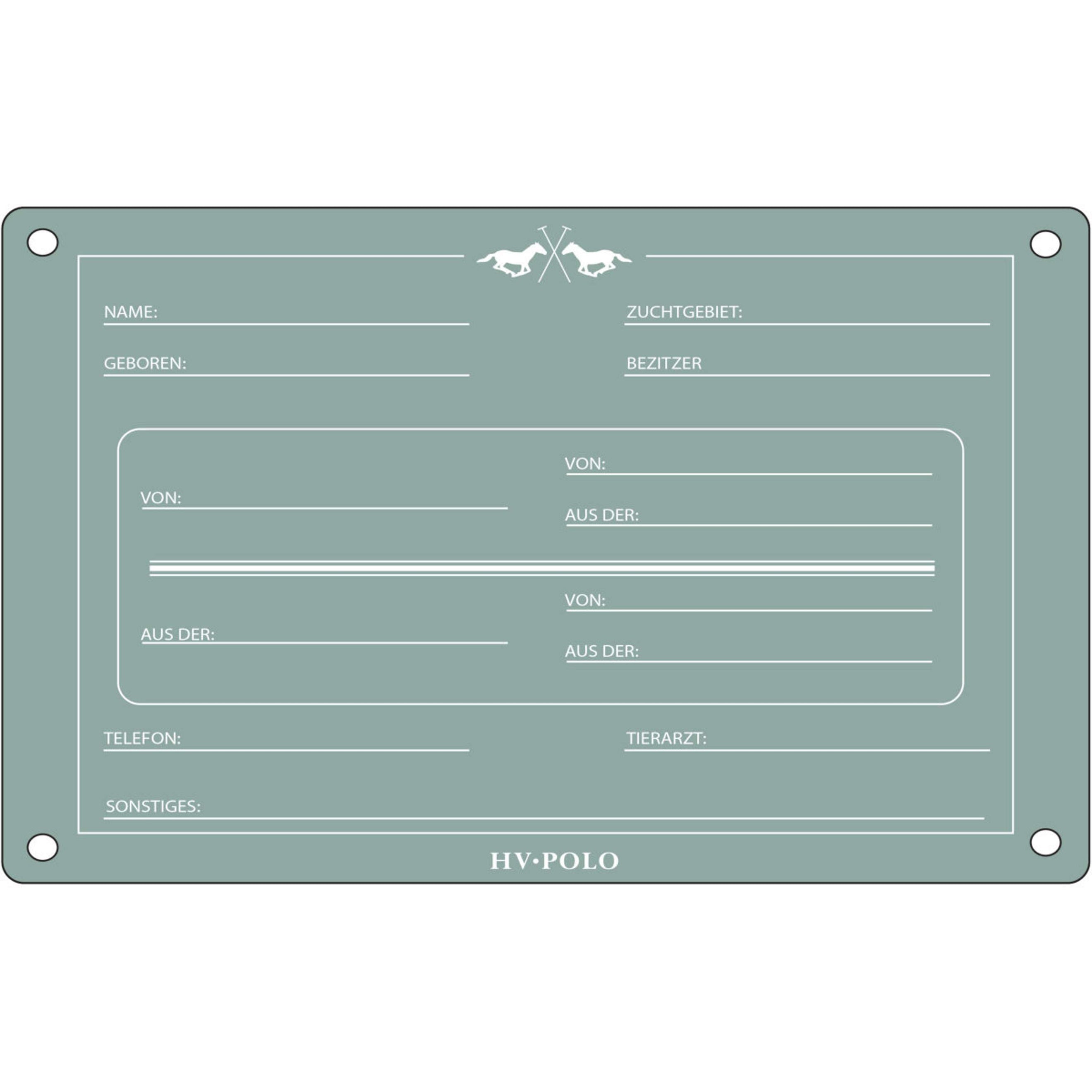 HV Polo Boxenschild HVPPolo Englisch Aqua Sky HV Polo Boxenschild HVPPolo Englisch Aqua Sky