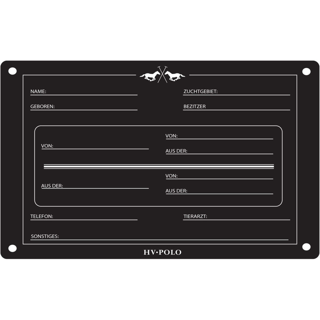 HV Polo Boxenschild HVPPolo Englisch Schwarz