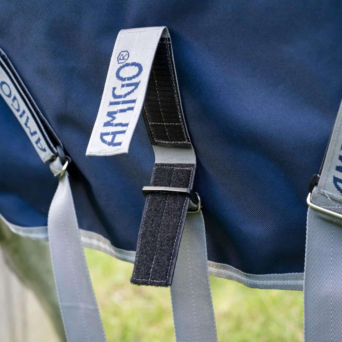 Amigo Turnout Rug FieldSafe Plus 1200D 50g Navy/Titanium Grey/Silver