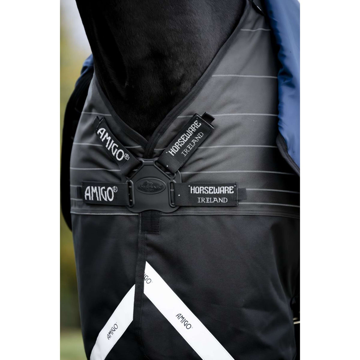Amigo Turnout Rug FieldSafe Reflectech Plus 1200D 0g Black/Reflective/Black