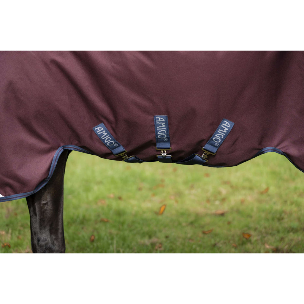 Amigo Turnout Plus 1200D 100g Burgundy/Navy/Titanium Grey