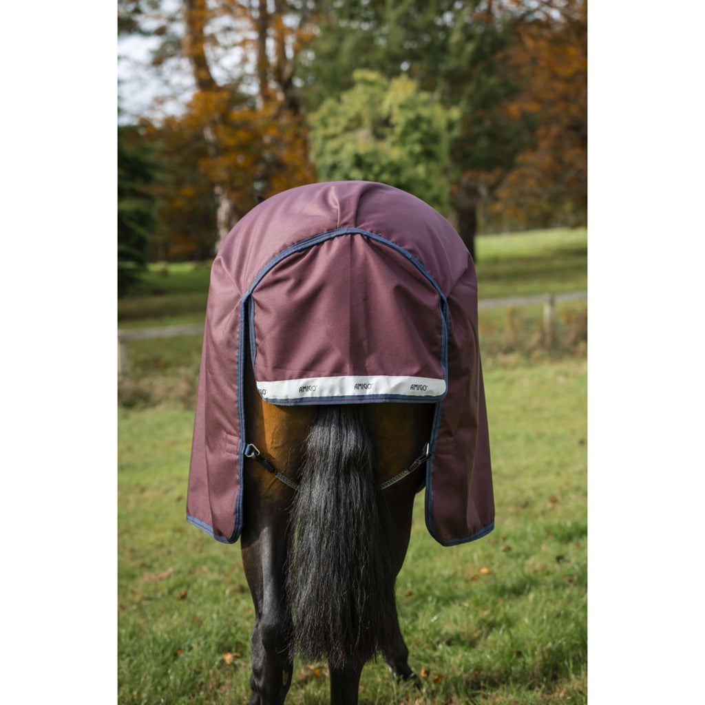 Amigo Turnout Plus 1200D 100g Burgundy/Navy/Titanium Grey