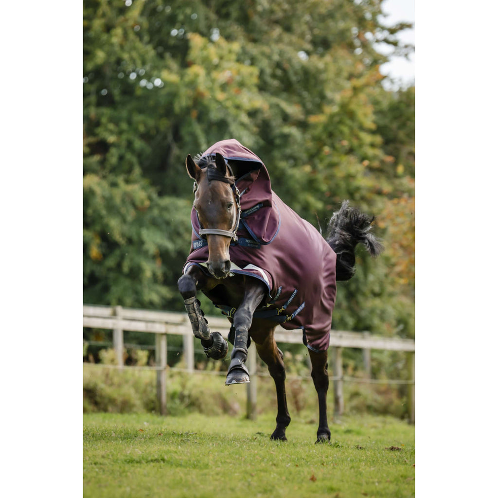 Amigo Turnout Plus 1200D 100g Burgundy/Navy/Titanium Grey