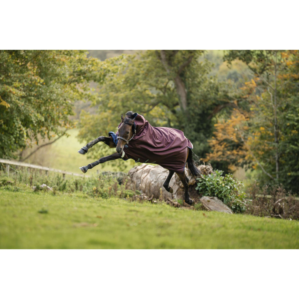 Amigo Turnout Plus 1200D 100g Burgundy/Navy/Titanium Grey