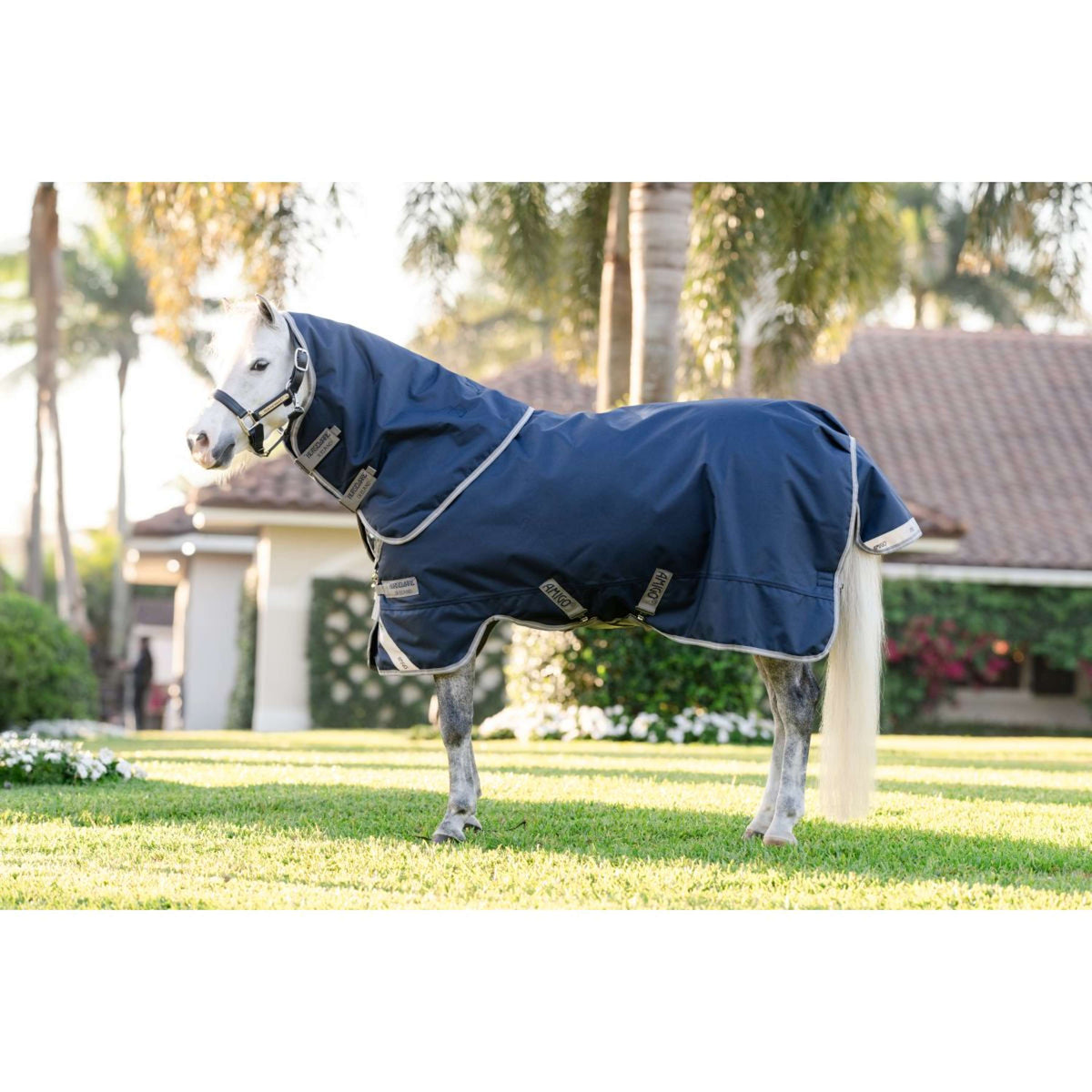 Amigo Turnout 1200D Plus Pony 50g Marineblau/Titangrau/Silber