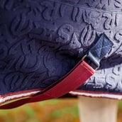 Horseware Embossed Jersey Cooler Navy/Burgund/Weiß