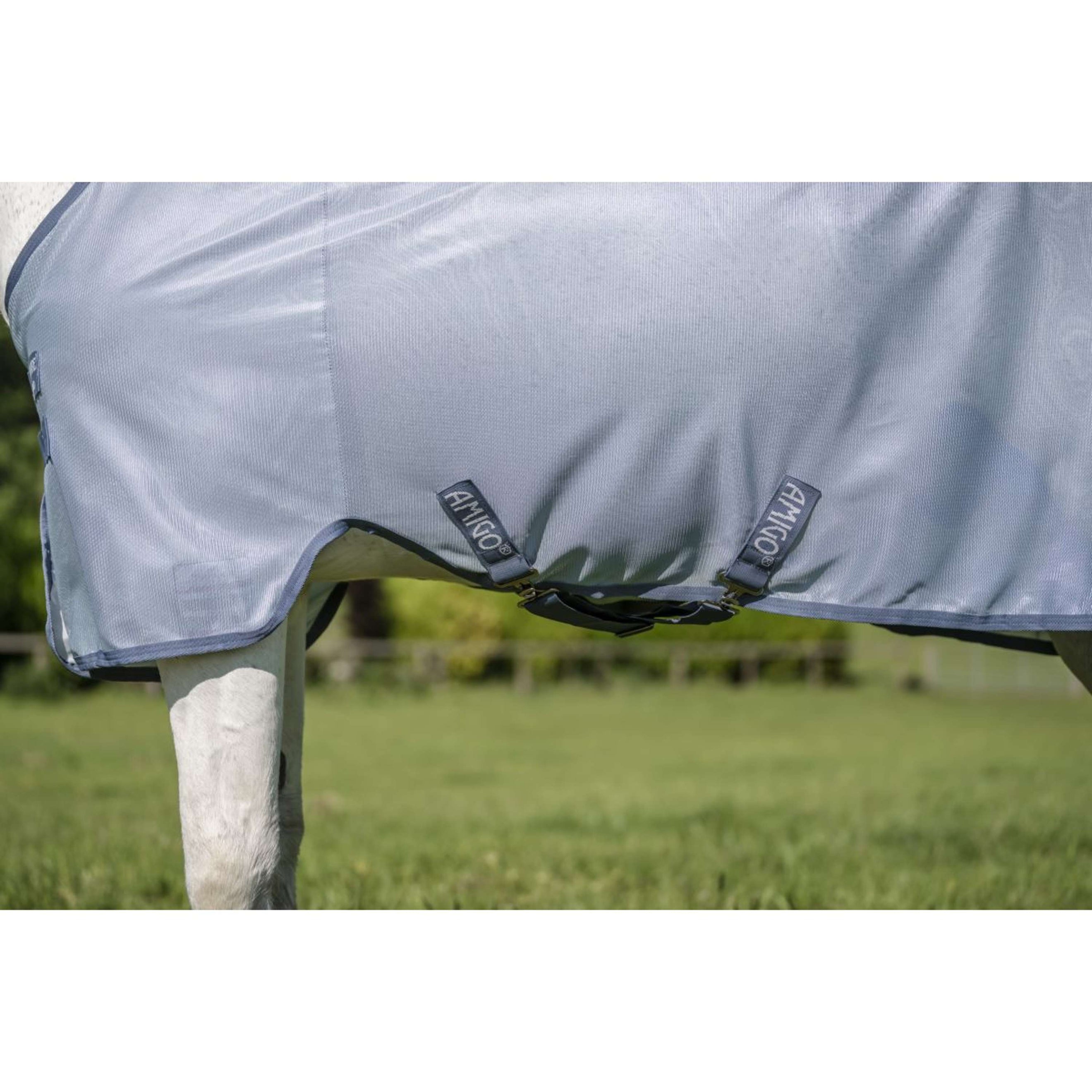 Amigo Bug Rug Pony Heather Blue/Blue/Silver