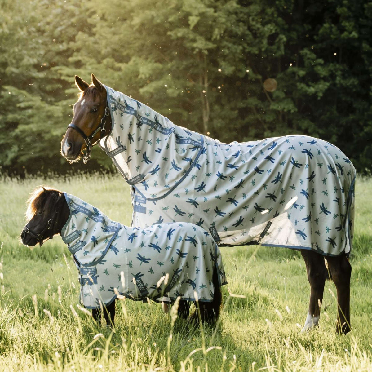 Amigo Bug Rug Plus Dragonfly Print/Silver/Blue/Sage