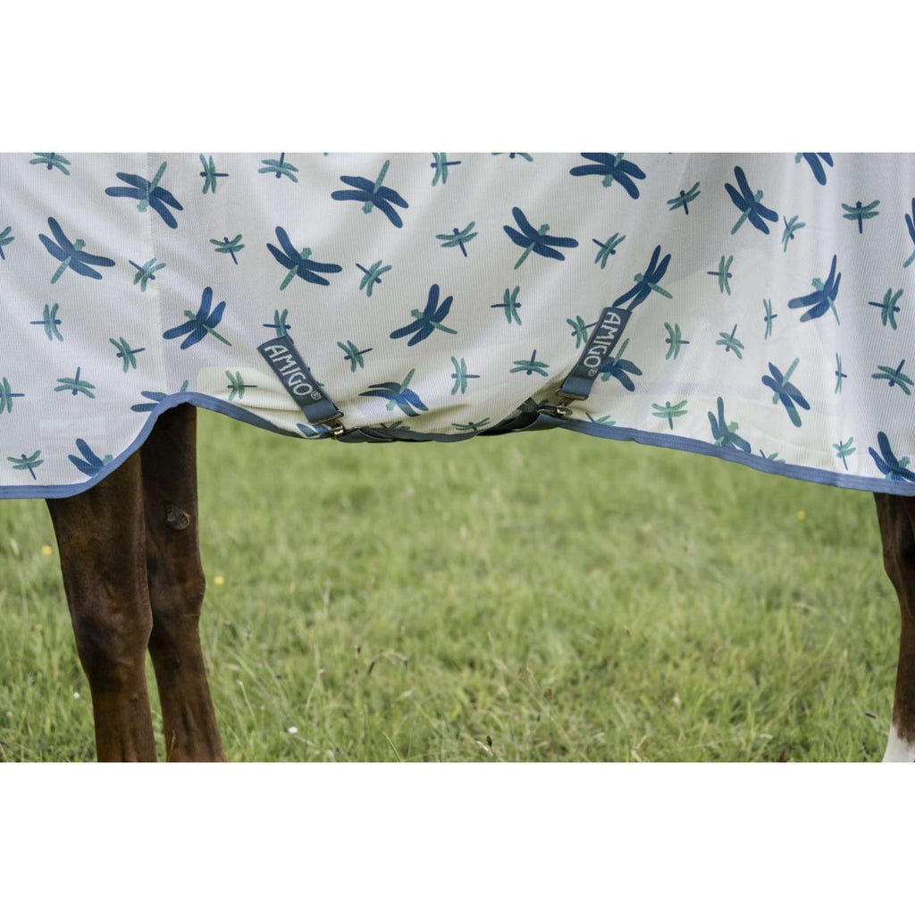 Amigo Bug Rug Pony Dragonfly Print/Silver/Blue/Sage