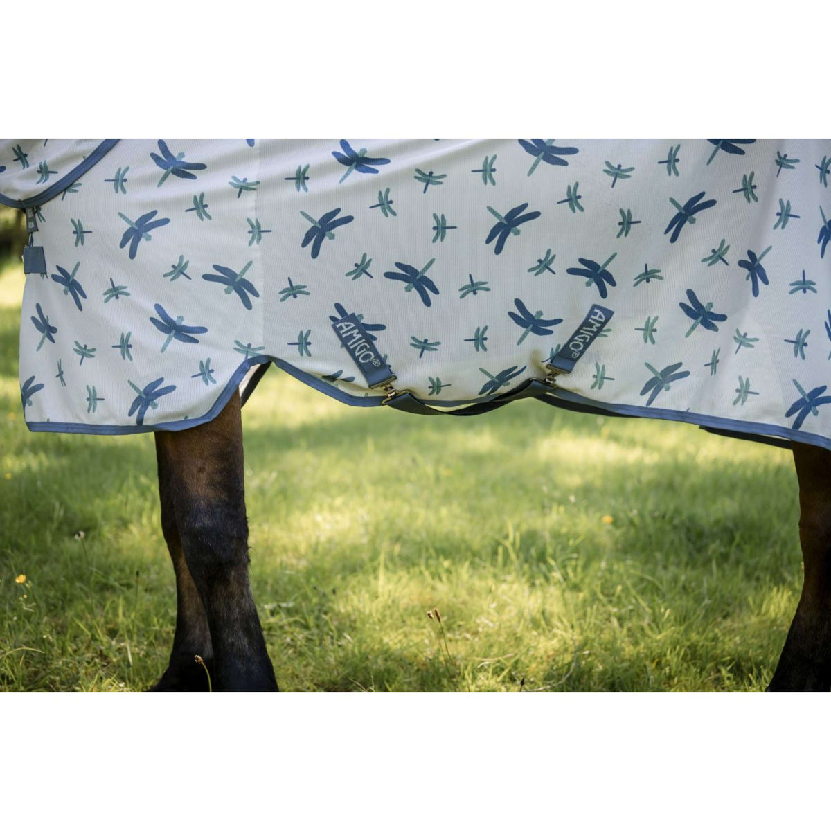 Amigo Bug Rug XL Plus Dragonfly Print/Silver/Blue/Sage