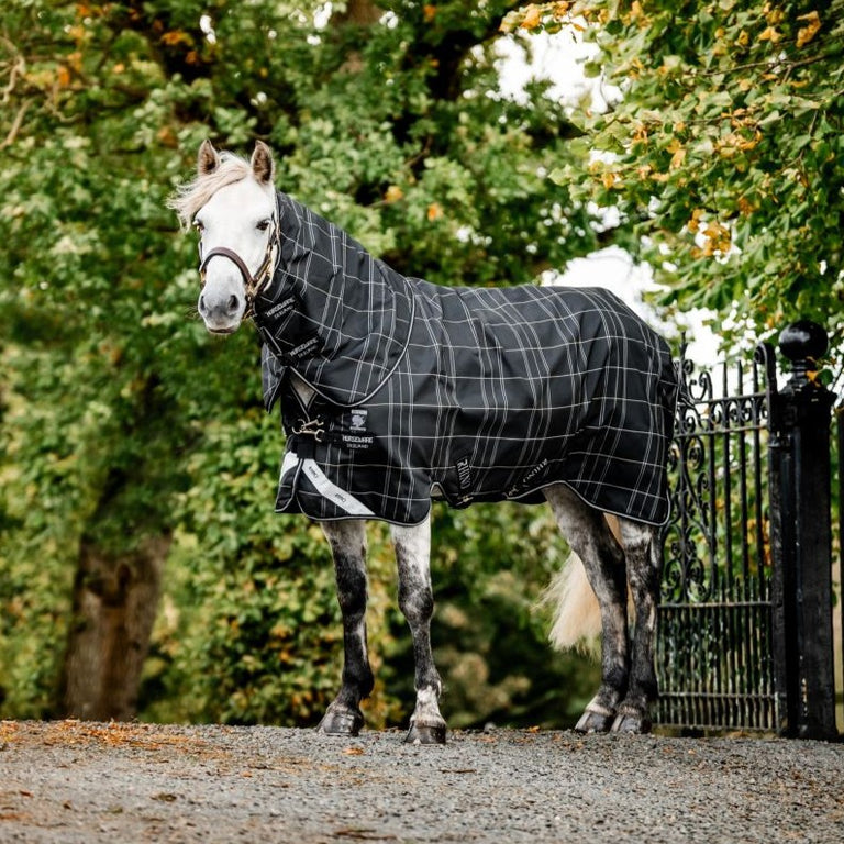 Rhino Turnout Plus Pony Bundle 0g + 200g Black Check/Schwarz/Weiß