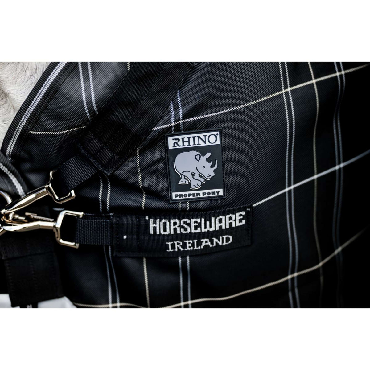 Rhino Turnout Plus Pony Bundle 0g + 200g Black Check/Schwarz/Weiß