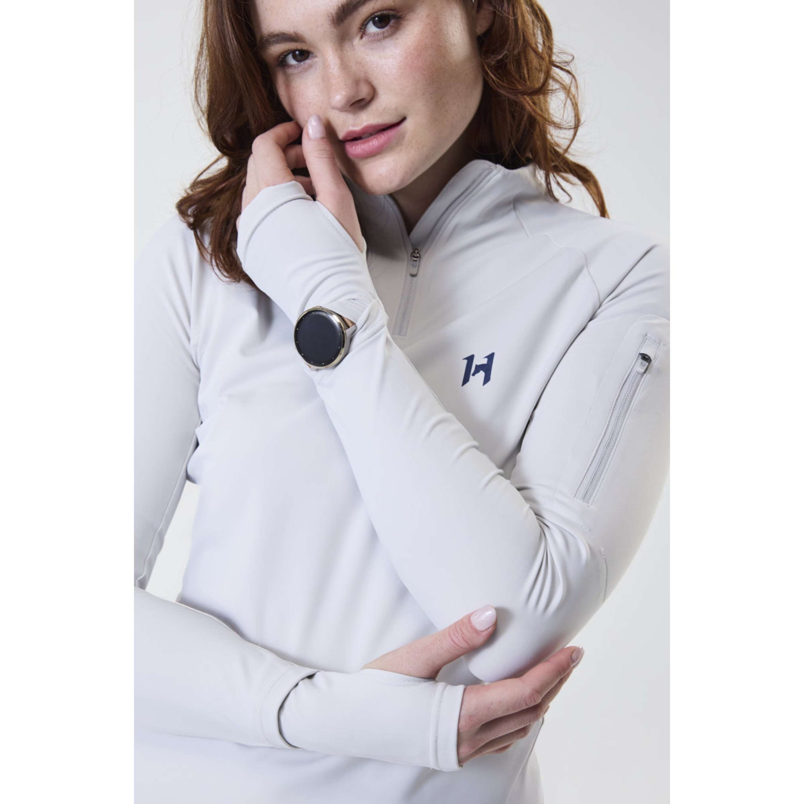 Horseware Shirt Strive Winter Zip Grau