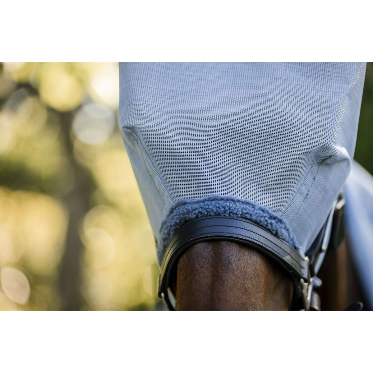 Amigo Fly Mask Heather Blue/Blue/Silver