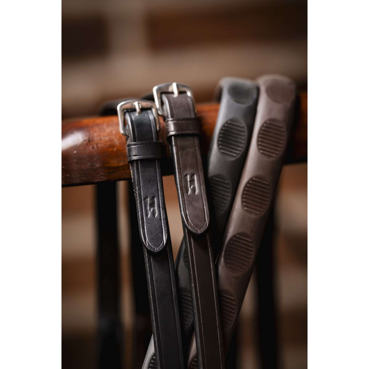 Horseware Zügel Thumb Grip Rubber Braun