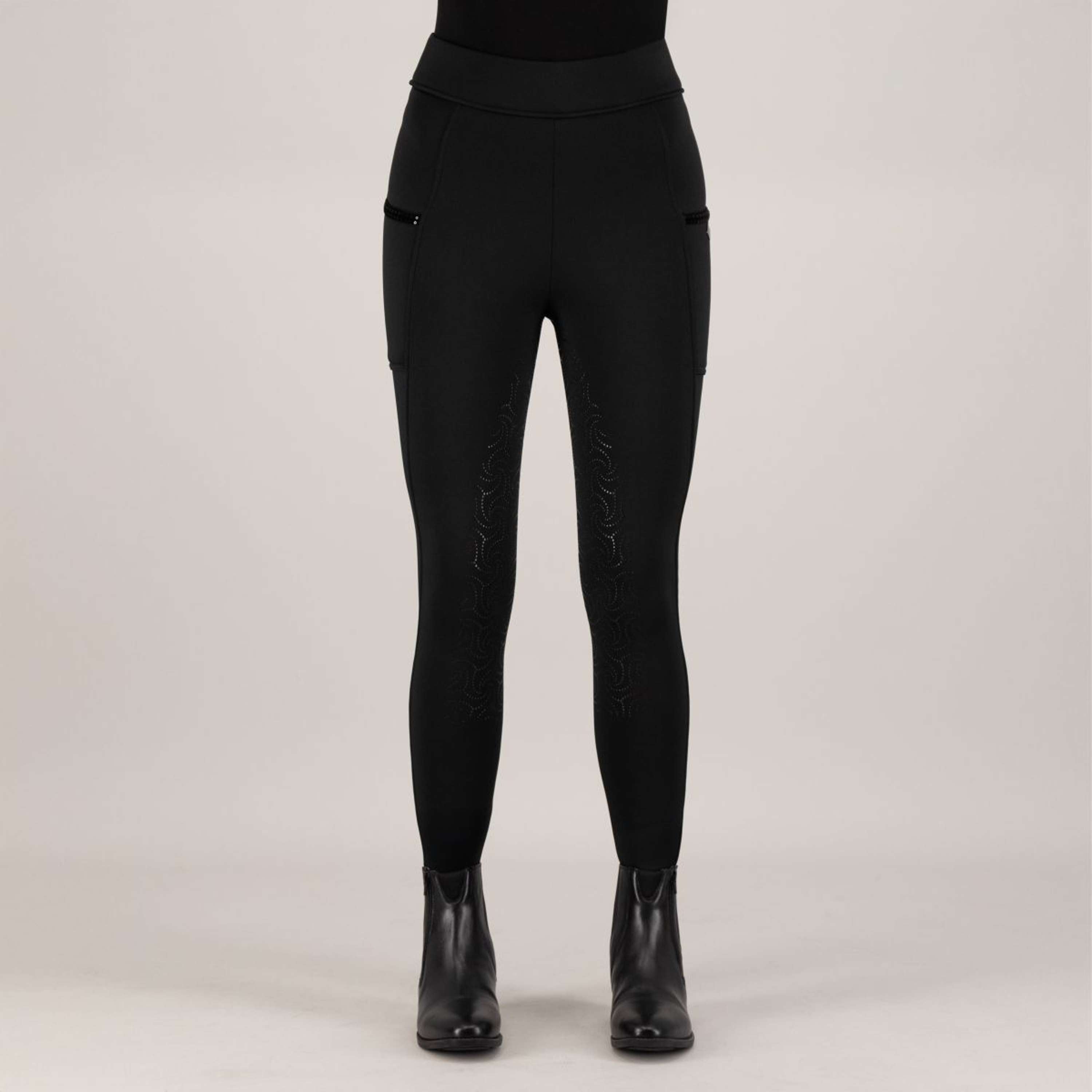 Imperial Riding Reitleggings IRHTeddy Full Grip Schwarz