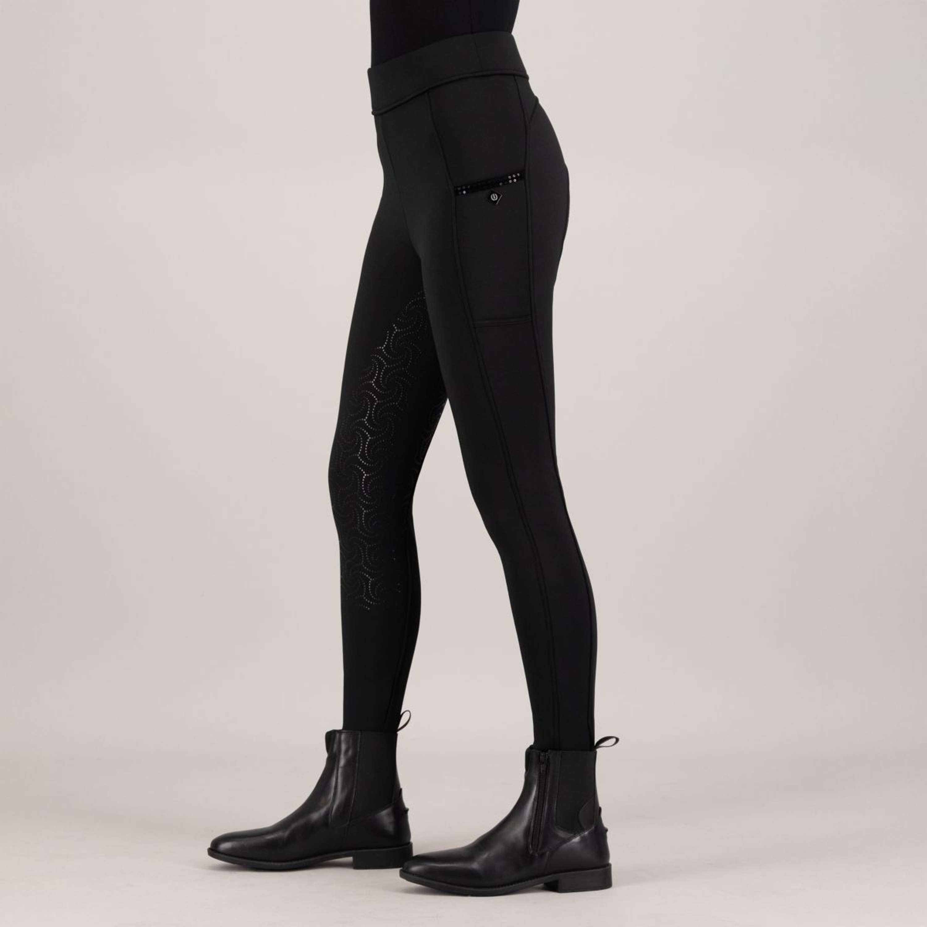 Imperial Riding Reitleggings IRHTeddy Full Grip Schwarz