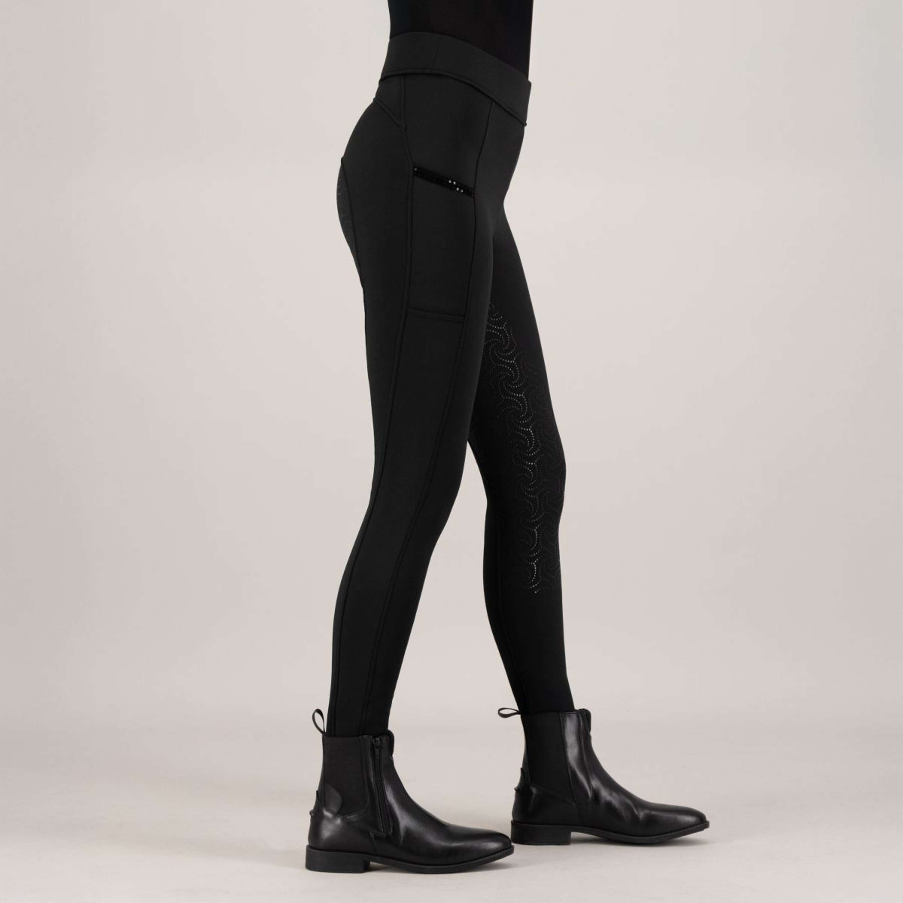 Imperial Riding Reitleggings IRHTeddy Full Grip Schwarz